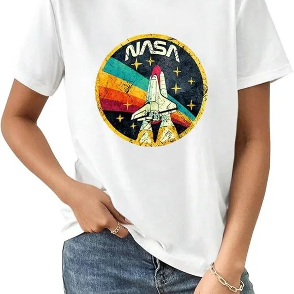 Women Vintage Space Shuttle Graphic T-Shirt (S-XL) - Picture 3 of 15